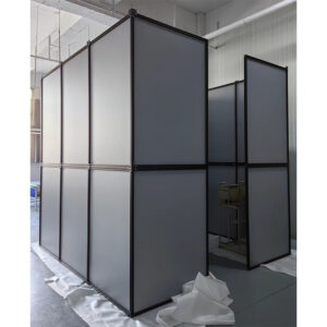 PhotonSafe laser safety cabin under construction for laser welding machine