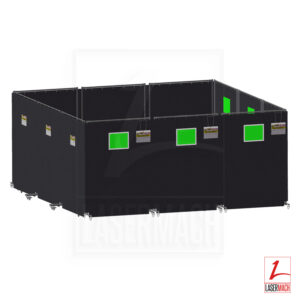 PhotonSafe - laserlasbeschermingsgordijn - draagbaar en opvouwbaar voor mobiele en servicetoepassingen